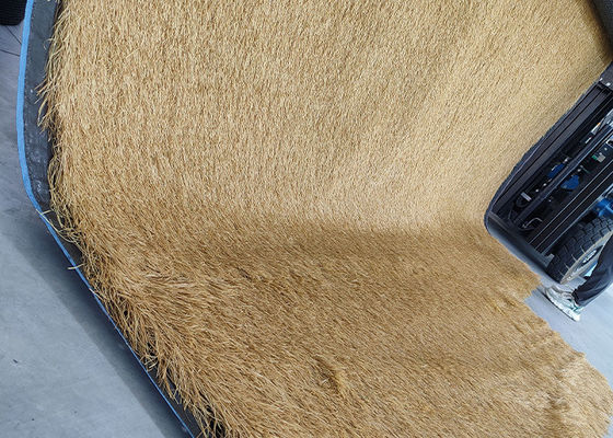 品質  120mm Durable Polyethylene Synthetic Thatch Roof Lightweight Artificial Thatch Roof With Withered Color 工場
